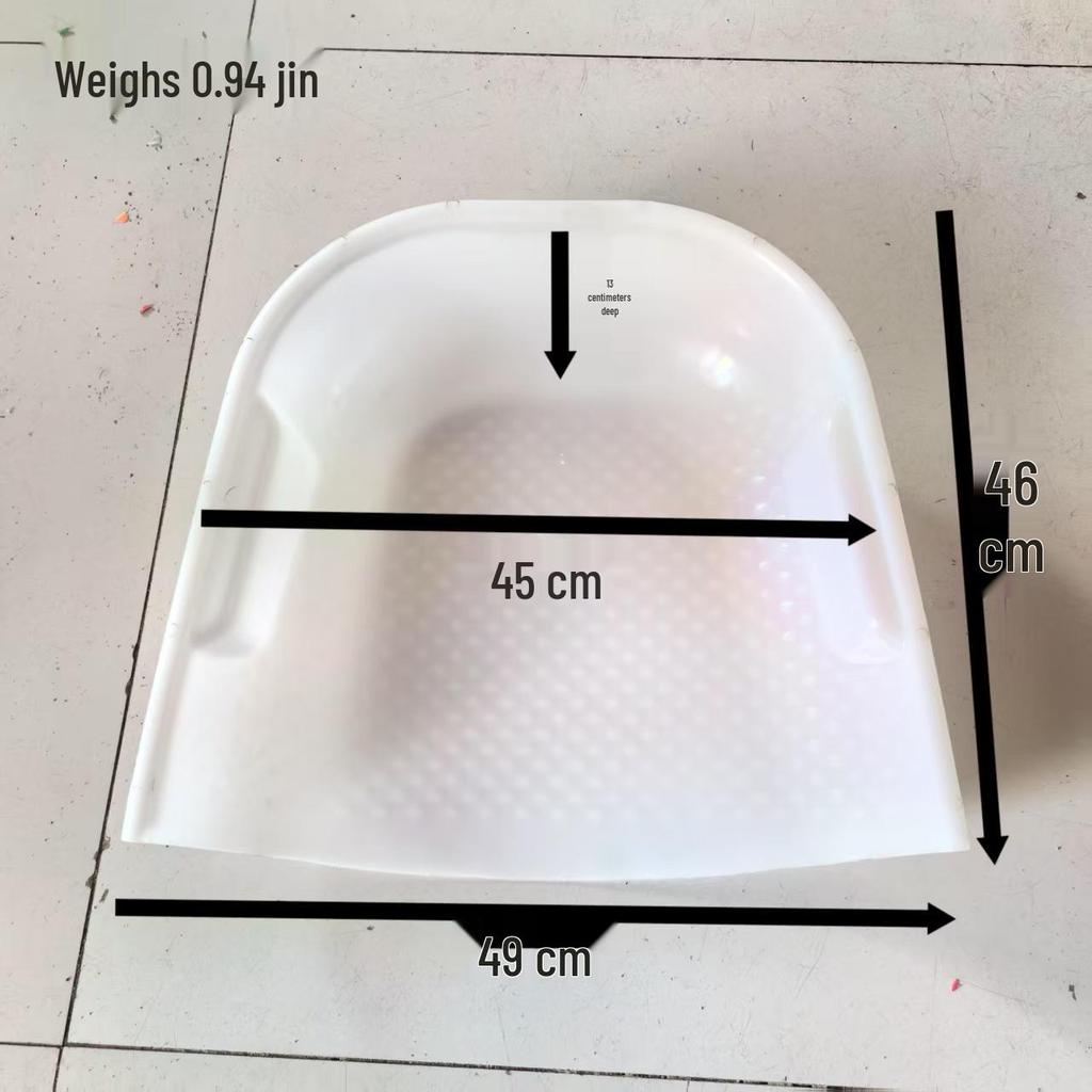 Large White Plastic Winnowing Pan Sieve for Rice and Grain - Handheld Agricultural Scoop for Feeding Cattle