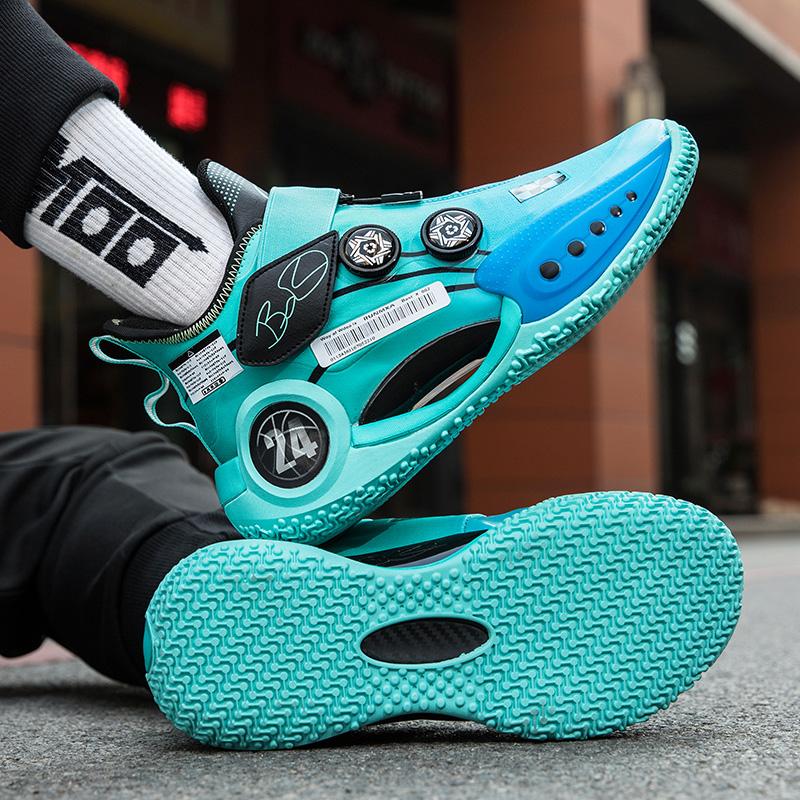 High-quality Basketball Shoes Brand Designer Sports Training Shoes Outdoor Sneakers Men Wear Resistant Non-slip Rotating Buttons