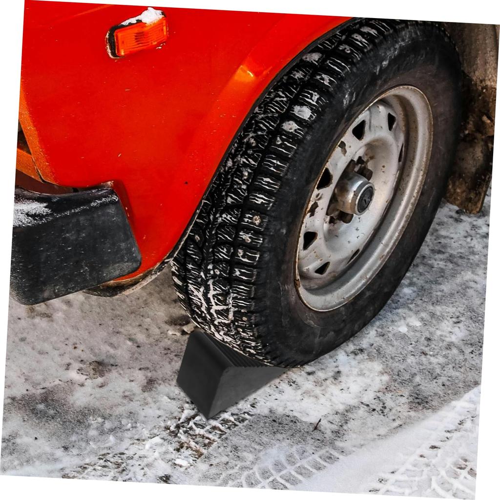 ABOOFAN Wheel Chock Rubber Wheel Stopper Vehicle Wheel Chock Triangle Wheel Block Trailer Camper Wheel Stopper Vehicle Wheel Stabilizer