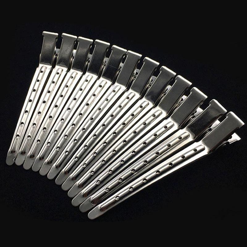 Woman Silver Hair Clips Metal Hairdressing Sectioning Clip Clamps Barber Hair Cut Use Styling Tools Hair Root Fluffy Hairpin