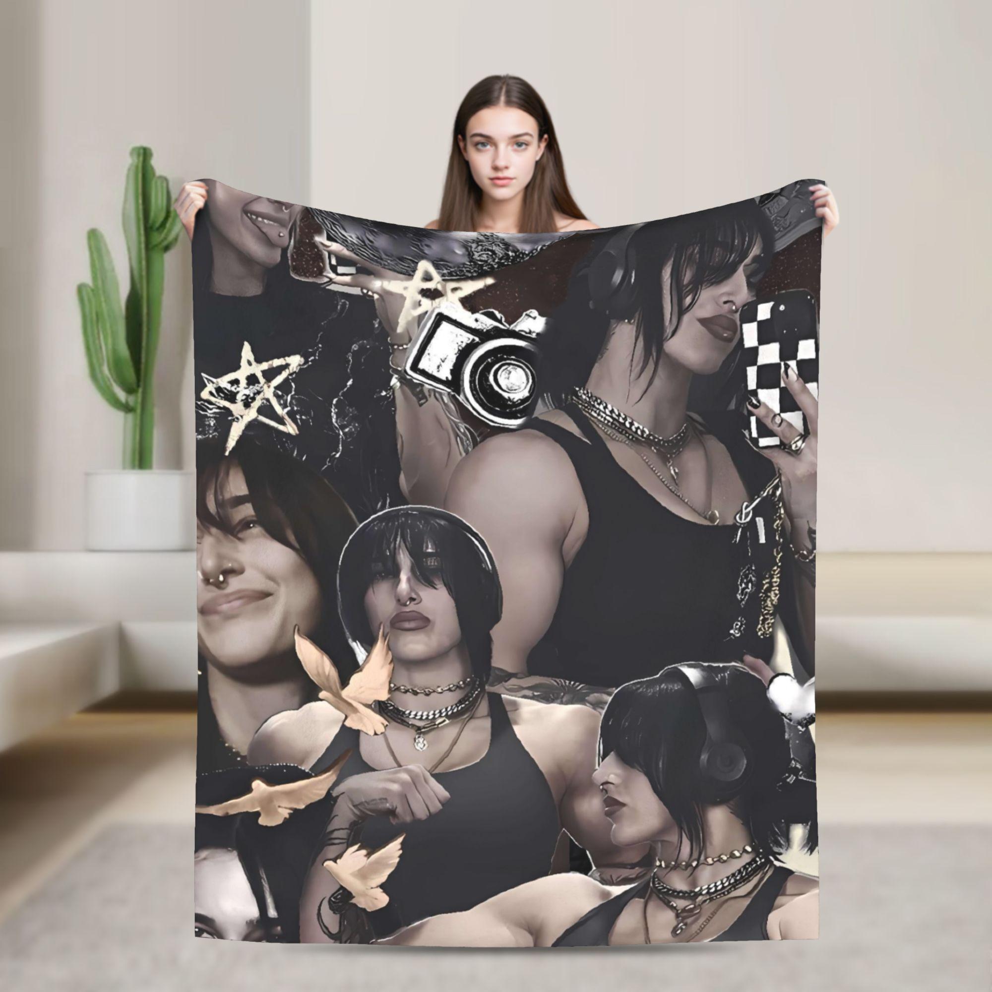 

Super Soft Blanket Airplane Travel Rhea Ripley Pro Wrestling Throw Blanket Flannel Bedspread For Living Room Sofa Bed Cover 30x40in