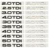 ABS 3D Letters 2.0TDI 2.5TDI 3.0TDI 35TDI 40TDI 45TDI 50TDI Emblem for Audi A1 A3 A4 A5 A6 A7 A8 Q2 Q3 Q5 Q7 Car Trunk Sticker