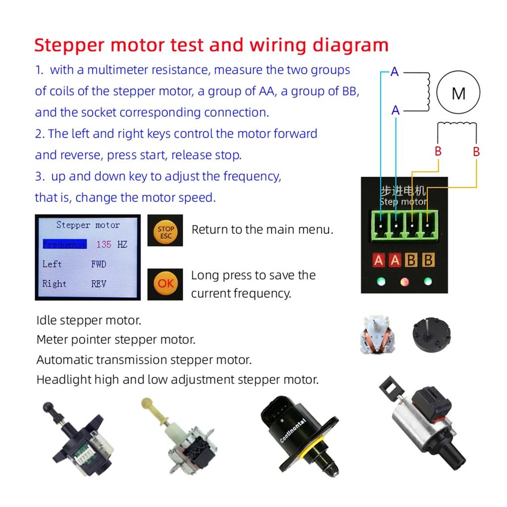 Idling Stepper Motor Instrument Fault Detector Car Ignitions Coil Test Detector Ignitions Coil Tester Drive Simulators