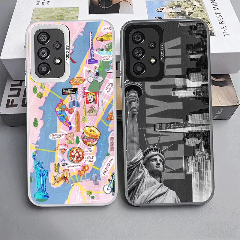 NYC New York City Soft Phone Case for Samsung A17 A16 A15 A14 A13 A57 A56 A55 A54 A53 A37 A36 A35 A34 A33 A26 A25 A24 A23 A52