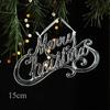 New Christmas Decoration Glitter Acrylic Ornament Transparent Snowflake Pendant for Xmas Tree Scene Decor Happy New Yeart