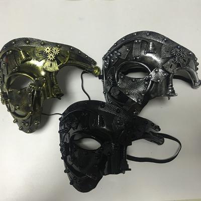 Handmade Halloween Steampunk Masquerade Party Half Face Mask Antique Opera Stage Mardi Gras Dress Up