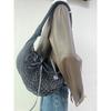 Original Lemai * e horn mesh bag Internet celebrity catwalk woven bag fashionable versatile contrasting color horn messenger bag