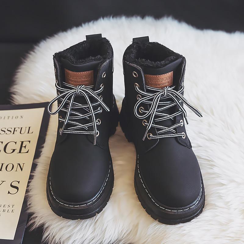 

Короткие ботинки для пары, весенние, новые, британские, толстые, универсальные, мотоциклетные, ботинки Martin, большие, желтые 44