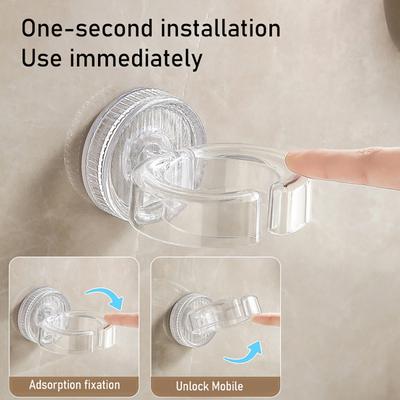 Dryer Storage Rack Suction Cup Drilling C-Shaped Installation No Opening Strong Load Bearing Hair Dryer