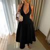 European and American Evening Dresses Neck Elegant Long Dresses Dresses Women's Clothing Autumn and Winter