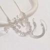Fashion Rhinestone Necklace Set 4 - Piece Irregular Shape Minimalist Jewelry for Women Daily Wear