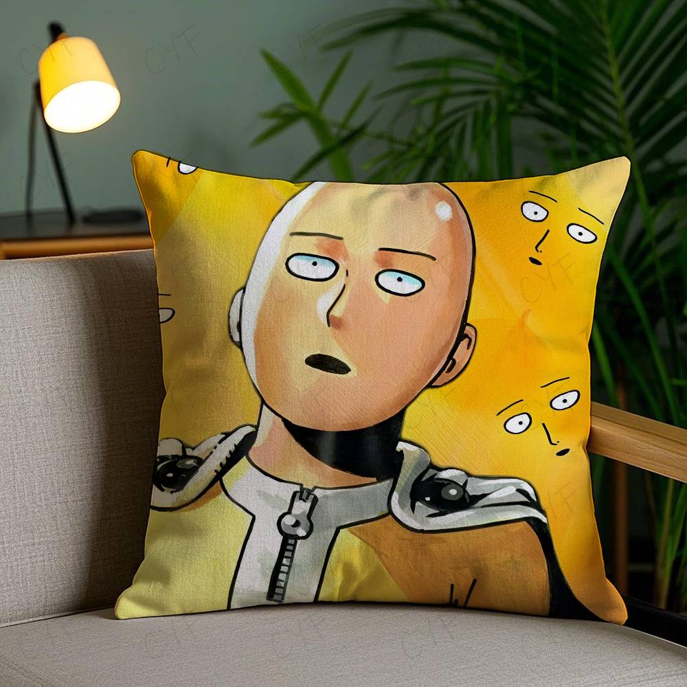 Funny Anime O-One-Punch Man Pillow Case Custom Printed Brushed Fleece Pillow, Baby Skin-Touch, Eco-Friendly Dye-Sublimation Cush