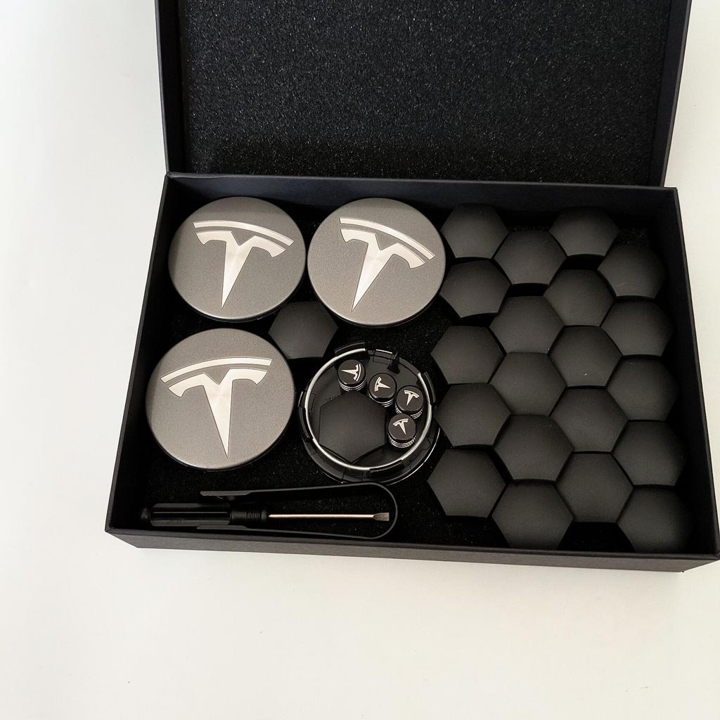 AABLV1 30PCS 26PCS 4PCS for  Tesla Model 3 Y  S/X Model Y Juniper Car Wheel Center Hub Decorative Caps Badge Lug Nut Protective Cover