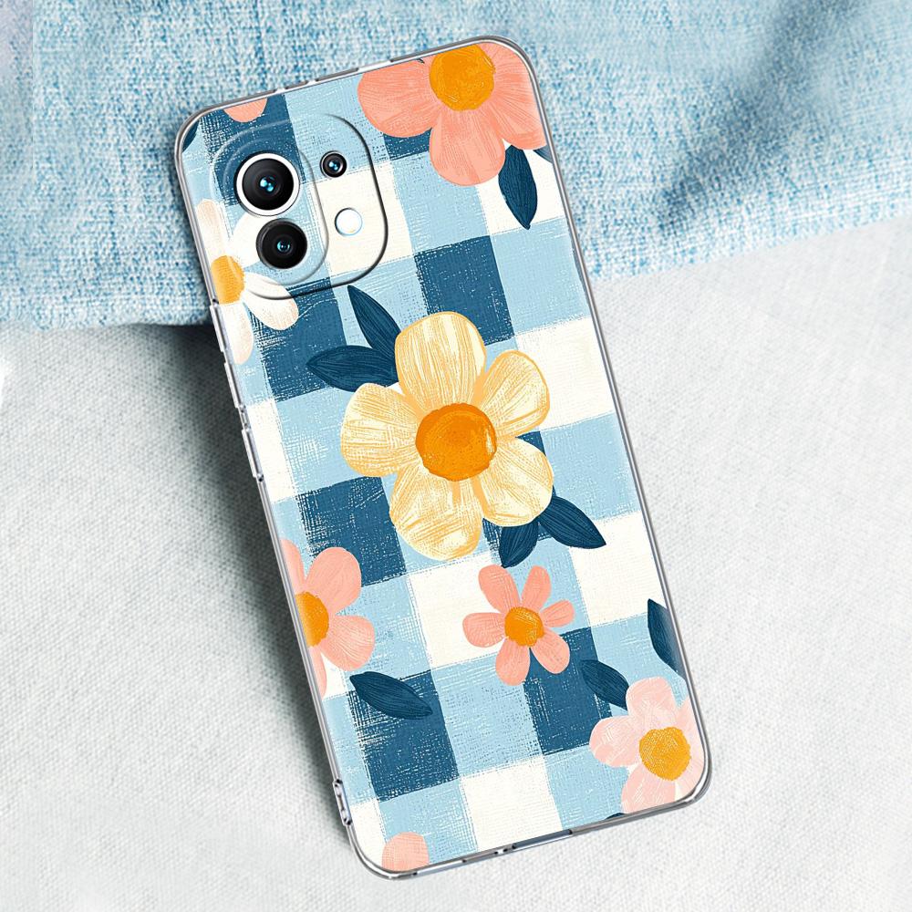 Case For Xiaomi Mi 15 14 13 12 11 Lite 15T 13T 12T Pro Poco X7 X6 X5 Pro 5G X3 NFC F7 F6 F5 Cover Stylish Flower Patterned