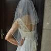 Short Wedding Veil for Bride White Bridal Veil Bachelorette Party Veil Headpiece Engagement Event Formal Veil Headdress