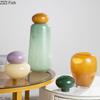 Simple Capped Vase Creative Glass Hydroponic Vase Decoration Home Desktop Decoration Dry Flower Vase Flower Arrangement Art