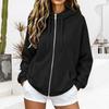 Women's Casual Zip Up Hoodie Sweatshirt Jacket with Pockets for Everyday Wear