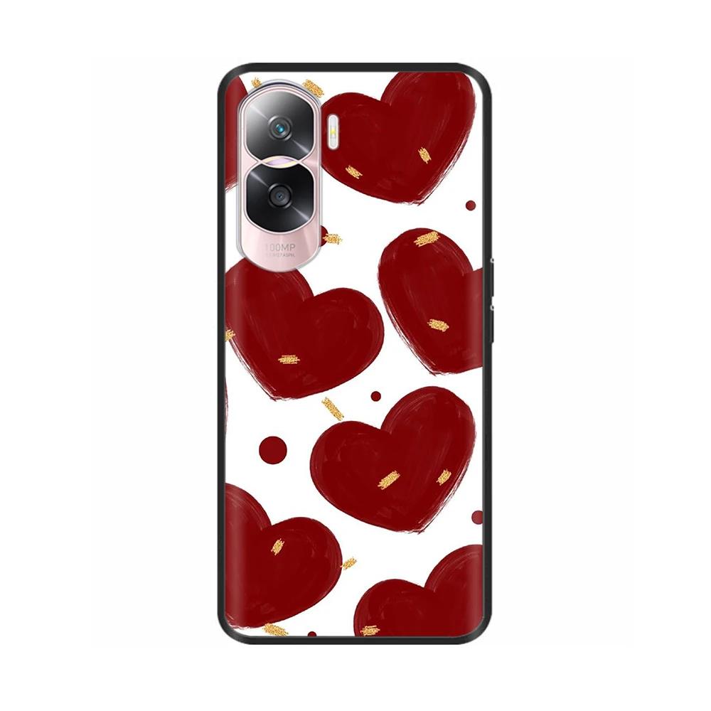 Carcasă pentru Honor 90 Lite 5G Carcasă pentru Honor 90 Smart Floare Silicon Lichid Moale Carcasă Telefon Pentru Honor 90 Pro Carcase Honor90 Husa 90Lite
