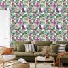 Wallpaper Colorful Monstera Flowers and Leaves for Living Room and Bedroom 50x1000