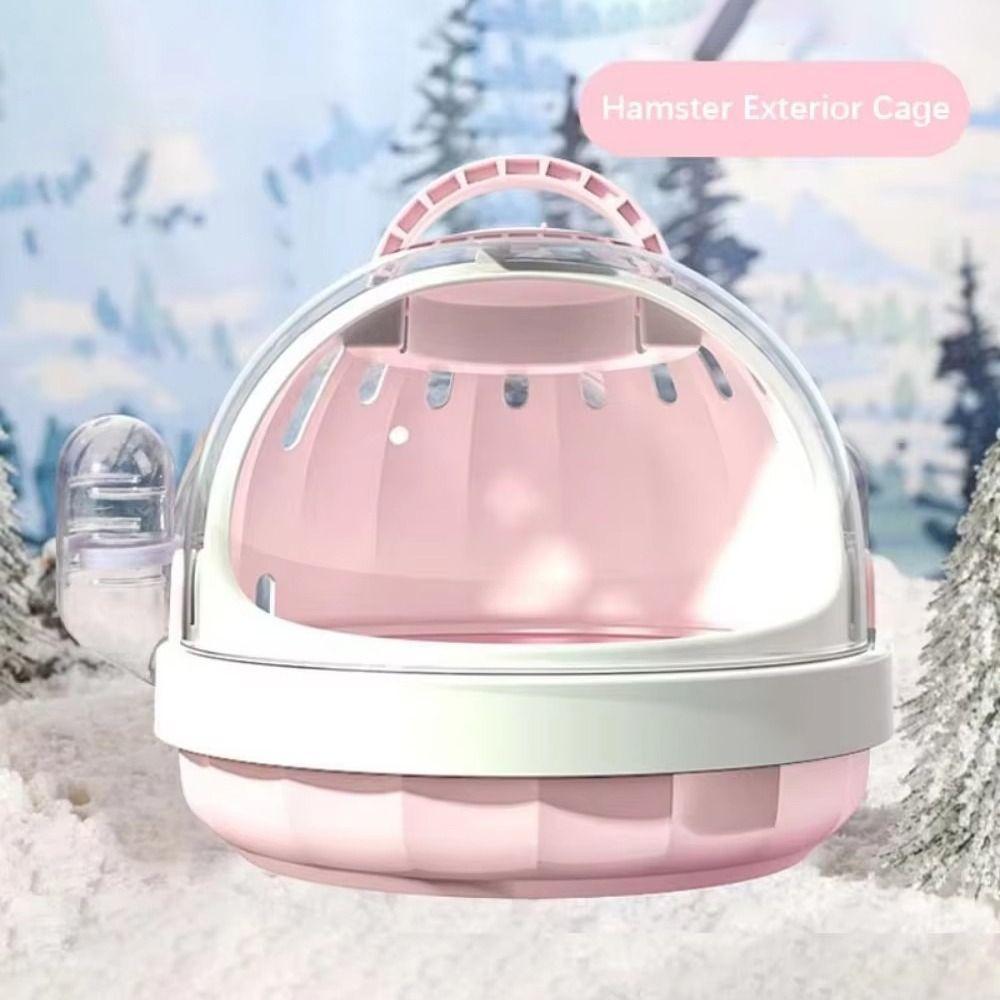 Breathable Guinea Pig Outer Basket Plastic Small Pet Travel Carrier Portable Hamster Carrier Cage