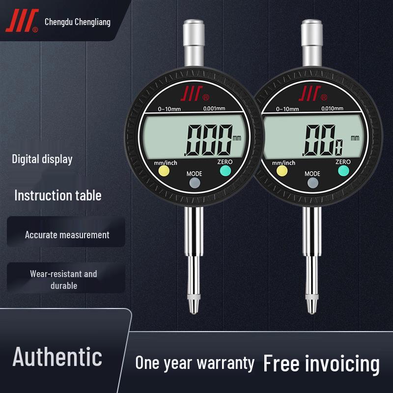 Chengliang Digital Micrometer Indicator: High Precision 0.01-0.001mm, Range 0-25mm