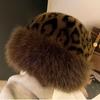 Women's 2025 Retro Leopard Print Mongolian Hat - Winter Thick, Warm Ear Protection, Fashionable Versatile Plush Hat