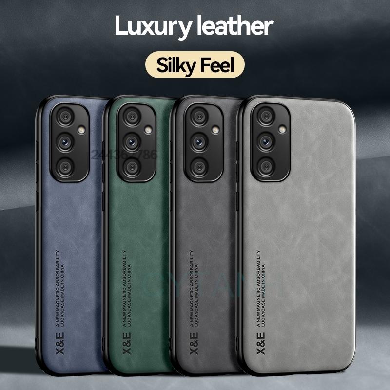 Luxury Magnetic Leather Silicone Soft Phone Case For Samsung Galaxy A52 5G Vintage Back Cover Protection Cover Leather Case
