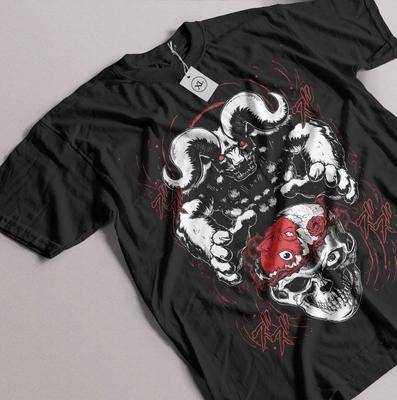 Berserk T-Shirt Manga Strip Guts Berserker Rüstung Horror Anime Schwarzes Shirt