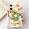 For Oppo A57 A57s A57e A77 A77s 4G Phone Case Oppo A77 5G A56s Back Cover Soft Liquid Silicone Pnada Rabbit Flower Cute Bumper