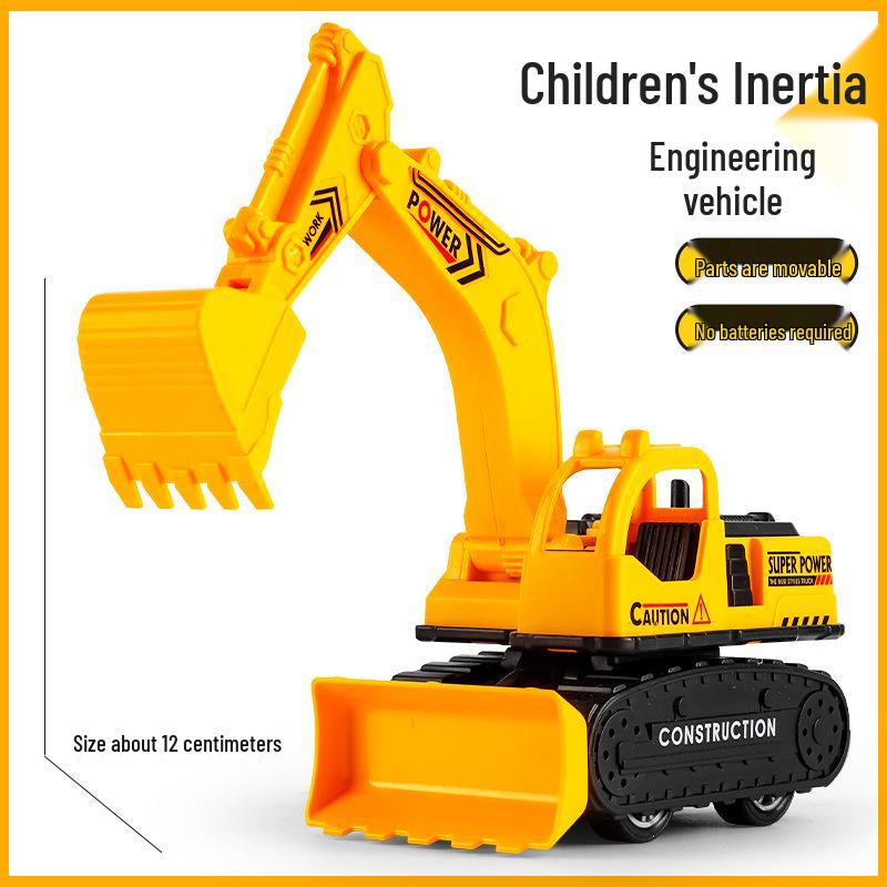 TikTok Influencer Children's Educational Boy Cars: Inertial Engineering Vehicle and Street Stall Toys