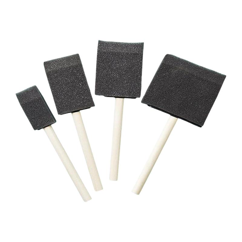 4Pcs Foam Brushes 4 Sizes Sponge Brush Sponge Paint Brushes Set for Painting Staining DIY Craft Projects Foam Paint Brushes Kit