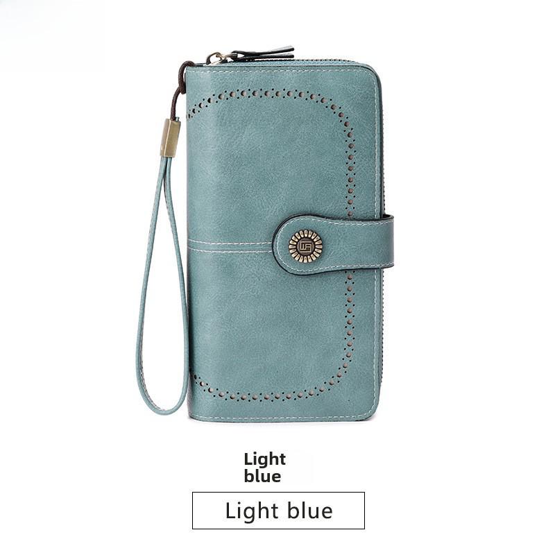 

«Женский длинный кошелек и держатель карт 2024 года с защитой от краж и RFID в стиле ретро»