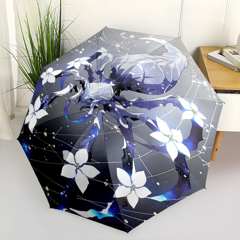 

1pc Spider Art Automatic 3-Fold Umbrella Design, Cute Cartoon Pattern, Portable Outdoor Umbrella, Perfect, Holiday Gift for Disney fans.D078