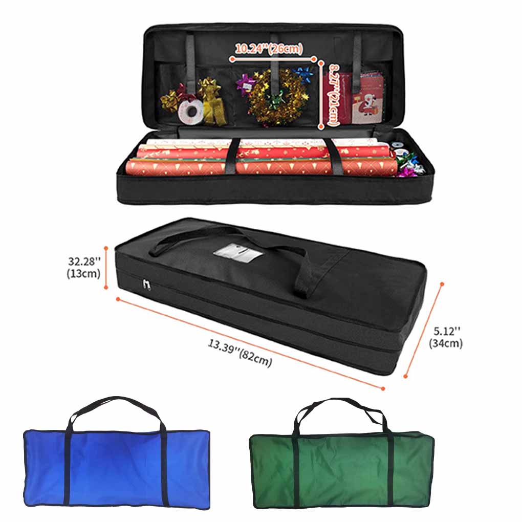 2025 New Christmas Gift Wrap Storage Bag Underbed Storage Organizer With Thicken Handles Xmas Wrapping Paper Storage Box