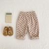 2025 Autumn Baby Pants Boys and Girls Korean Version Loose Polka Dot Corduroy Fashion Casual Sports Pants