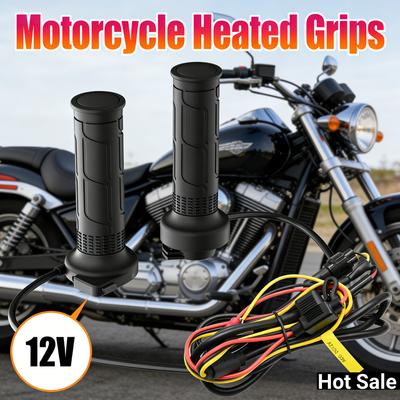 12V 22mm Motorcycle Heated Grips Universal Motorcycle Hot Grips Temperature Adjustable Motorcycle Heated Hand Grips
