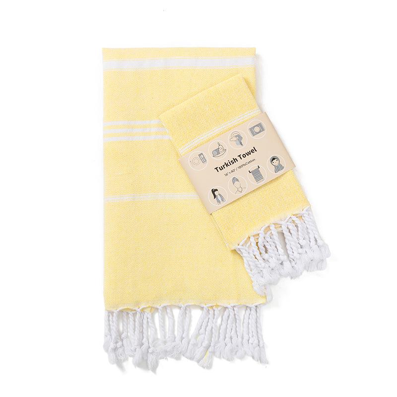 Striped Quick-Dry Cotton Kitchen & Tea Towel - Yarn-Dyed, Water-Absorbent, Multifunctional,  Turkey