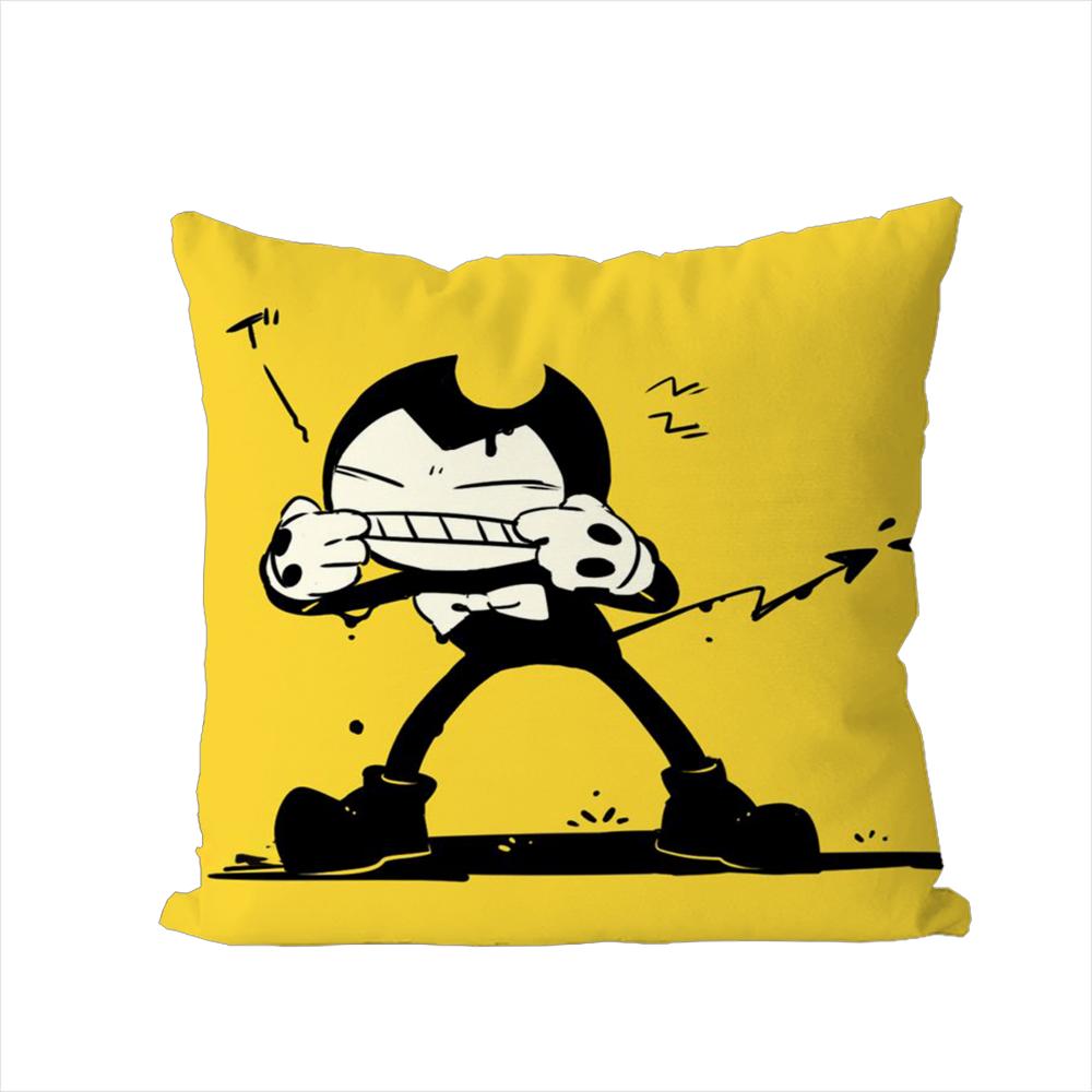 Bendy And The Ink Machine Pillow Case For Car Sofa Decorative Home Doublesided Print Plush Square Throw Pillow Cushion Cover