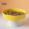 High Base Pet Bowl Raised Slow Feeder Bowl, Ceramic Down Eating Food Vomiting Prevention Anti Dish for Small Medium Dogs & Cats Cat