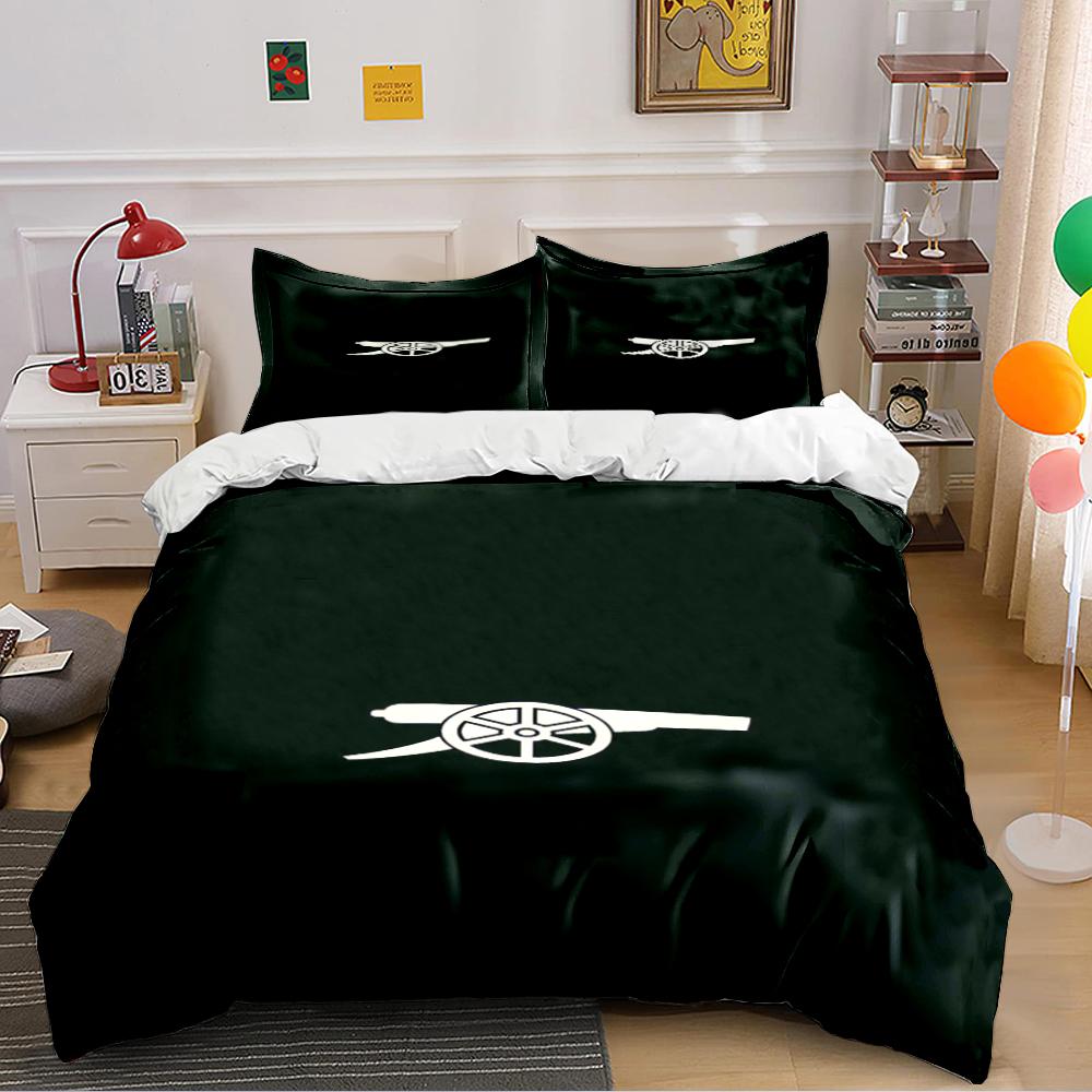 Black Bedding Set w/ Cannon Bedding set (1 duvet cover, 2 pillowcases, duvet not included)