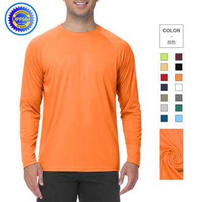 Men's Sun Protection Shirts Spring Summer UPF 50+ Long Sleeve Quick Dry Men Shirts Breathable Hiking Fish Performance Tops UV-Proof