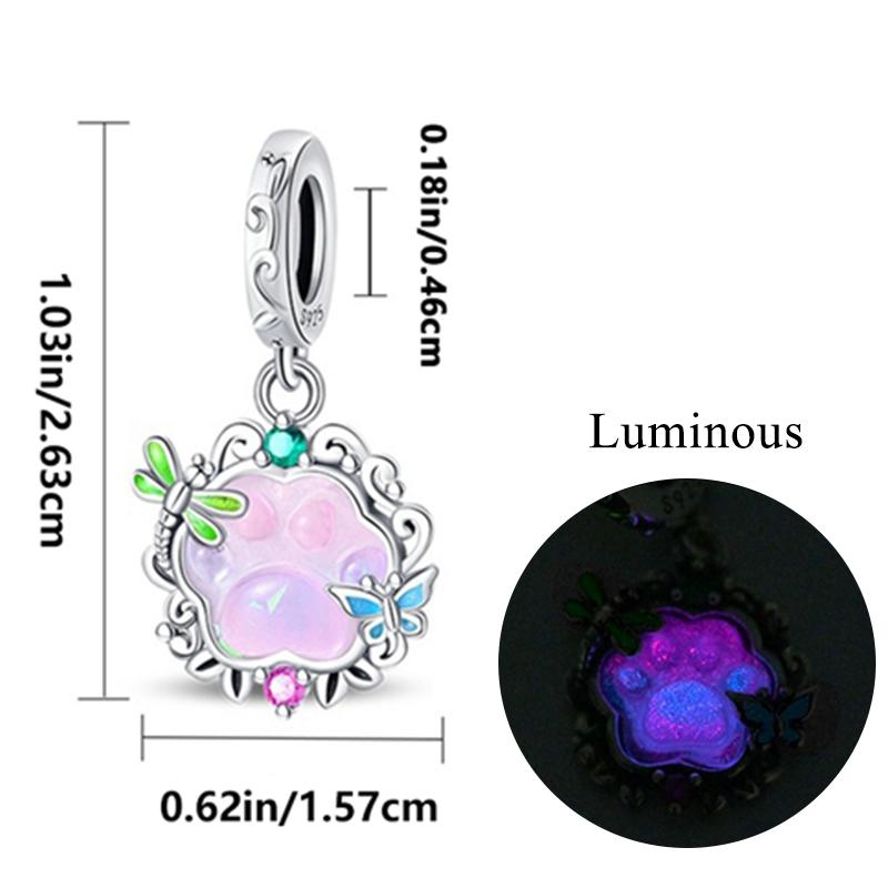 New Copper Charm Bead Charms Fireflies Stars Glowing Luminous Charm Bead Charms for Authentic Pendant Bracelets Do It Yourself Jewellery Gift