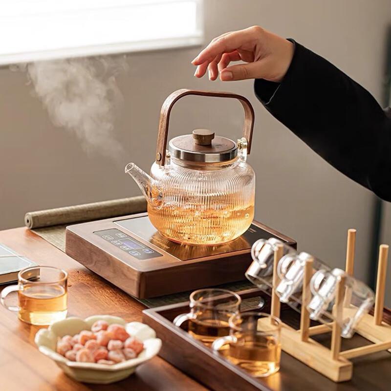 Traditional Chinese Ceramic Tea Set with Electric Stove