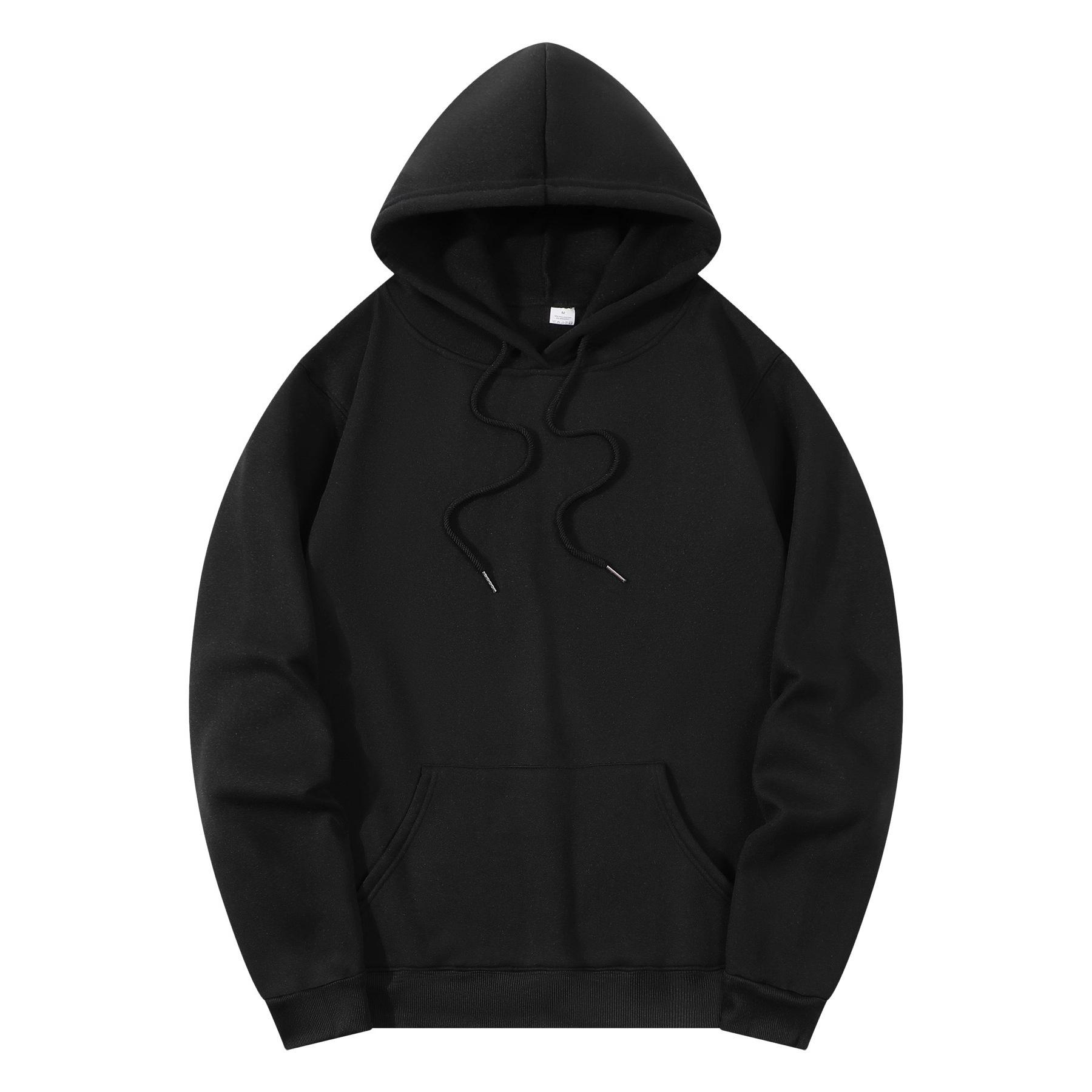 

Spring & Autumn Street Style Hooded Fleece Sweatshirt - Casual Sports Pullover for Couples 2XL чорний