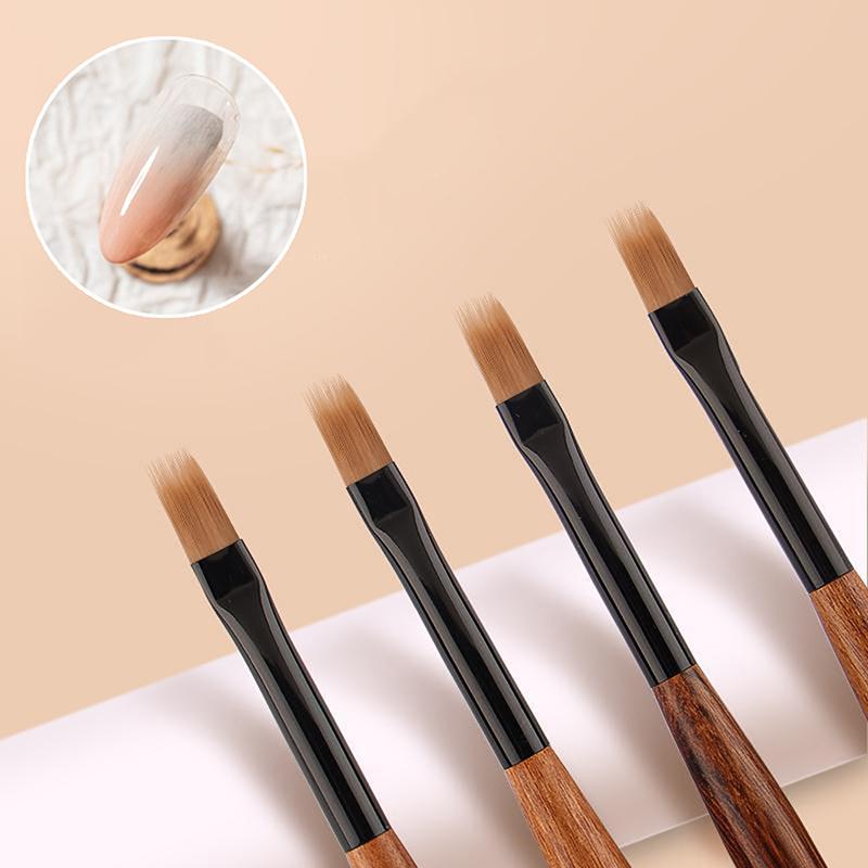 Wooden UV Gel Nail Brush Mixed Gradient DIY Painting Pen For Nail Art Design Tip Display Professional Manicure Drawing Tool