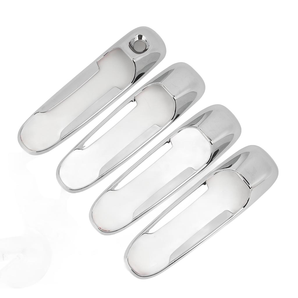 4PCS Chrome Door Handle Cover Anti Scratch Car Left Right Side Handle Cap Replacement for Dodge RAM