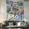 Bridgerton Wall Tapestry Aesthetic Wall Hanging Printed Fabric Blanket Decorative Tapestries for Bedroom Living Room Home Decor