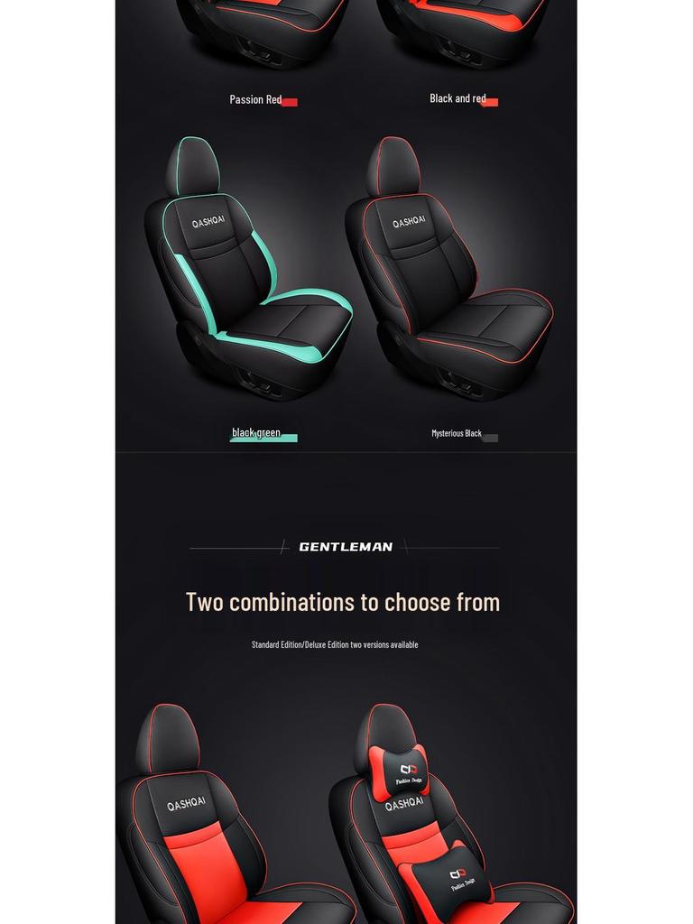 All-Season Wear-Resistant Leather Car Seat Cover for Qashqai Series - Five-Seater Full Coverage.