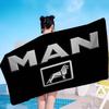 M-Man Truck Logo Microfiber Beach Towel Absorbent Quick Dry Soft Yoga Swimming Resort Mountain Climbing Towel