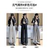 Grey Bow Sweatpants Women's Spring and Autumn New High-waisted Straight Lazy Wind Small Drape Wide-leg Pants